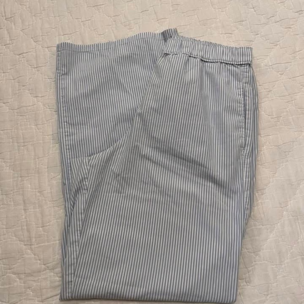 Hollister Blue & White Striped Wide Leg Pants